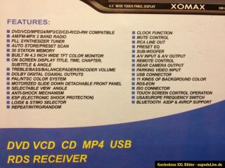 XOMAX XM DTSB4306 RADIO, DVD, CD, , MP4, BLUETOOTH, USB, RDS 4 x 60