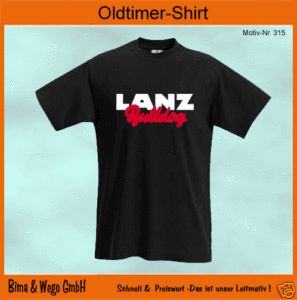 LANZ BULLDOG Oldtimer Logo T Shirt alle Größen 315
