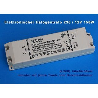 Halogentrafo 230/12V 150W elektronisch (kleine Bauweise) 