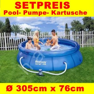 Bestway Fast Set Pool Swimmingpool Schwimmbad 305x76 cm