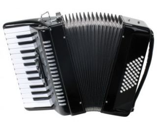 Piano Akkordeon 48 Bass Gurte Koffer Harmonika wunderschönes Design