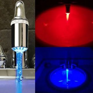 LED Wasserhahn Amaturen Aufsatz Adapter Licht Rot Blau
