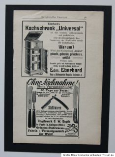 Annonce Eberhards Kochschrank Universal Stahlwaren etc Engelswerk