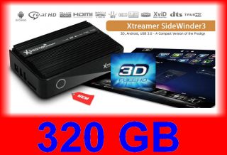320 GB Xtreamer Sidewinder 3   3D Full HD Mediaplayer   HDMI1.4   USB3