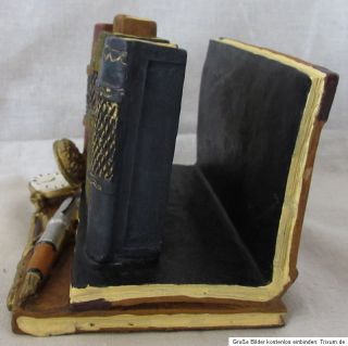 originelle Buchstütze Keramik aufgeschlagenes Buch Kunsthandwerk