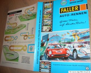Faller AMS Autorennbahn Original Prospekt 1967 slot car no carrera
