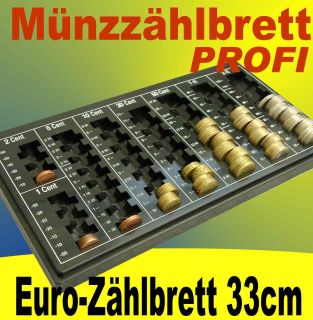 PROFI 33 Münzeinsatz Münzsortierer Münzbrett Zählbrett