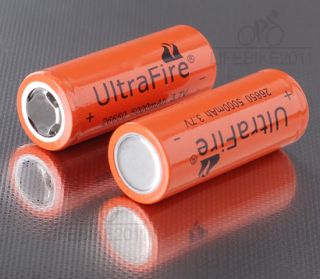 2x IMR 26650 Protected 3.7V 5000mAh Lithium Li ion Rechargeable