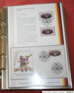 Luxusalben Ersttagssammelblätter Bund BRD Germany aus 1988   1989