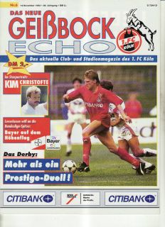 BL 92/93 1. Köln   Bayer 04 Leverkusen