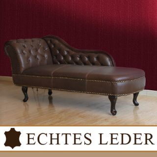 Chesterfield Recamiere Chaiselongue Lounge Chaise Leder