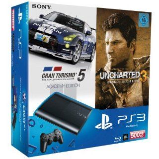 PS3   Konsole Slim 500GB (SuperSlim) + Uncharted Drakes Deception