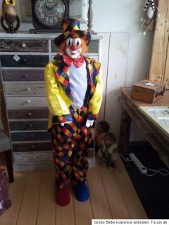 XL Clown Bunt grosse Figur Karneval Fasching 135 cm Deko Laden