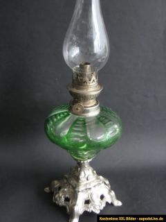 alte Petroleumlampe, Bleikristall,ca. 1880 Zylinder, Rundbrenner