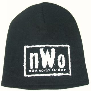 nWo New World Order White Logo WCW Beanie Cap Hat NEW Adult Size