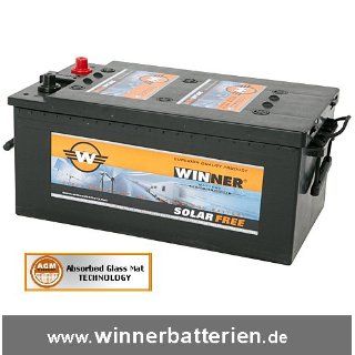 AGM 180Ah Solarbatterie Versorgungsbatterie Wohnmobil Batterie 