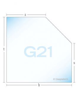 DURAFLAMM® Glasplatte Bodenplatte Funkenschutzplatte Kamin G21
