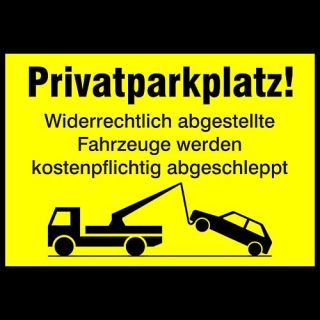 Privatparkplatz Parkverbot Schild Alu 500x360 (5009 AG)