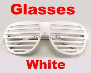 G386 White Shutter Glasses Shades Sunglasses Club Party