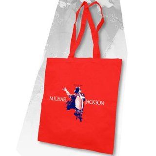 Michael Jackson     King Of Pop Red Tote Totebag In Red