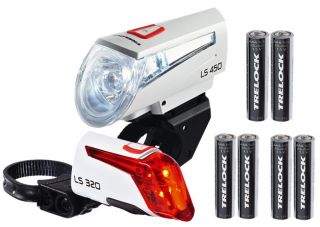 TRELOCK Batterie LED Scheinwerfer LS 450 Batterie LED Ruecklicht LS