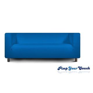 Pimp your Couch Bezug Blau aus Kunstleder für IKEA Klippan 2er Sofa