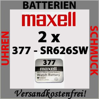 Maxell Knopfzellen 377/SR626SW Silberoxid Blister