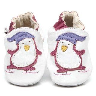 Weiche Leder Baby Schuhe Pinguin Weiß 0 6 monate