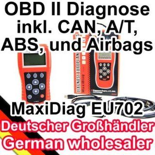 OBD2 Diagnosegerät Scanner MaxiDiag EU702 inkl. CAN, Diagnoses Engine