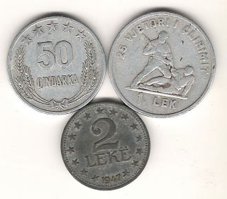50 Qindarka   2 Leke Albanien 1947   1969 25 Jahre Befreiung