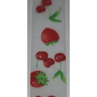 Geschenkband /Schleifenband//25 mm/ 1 Meter, Kirschen u. Erdbeeren