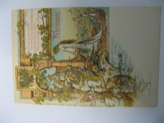 Postkarte sehr altes Motiv Wein Reklame um 1900 (P419)