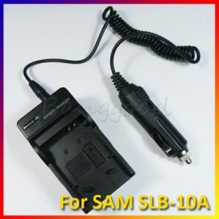 Wall Car Battery Charger Adapter for Samsung SLB 10A SL102 SL310 SL420