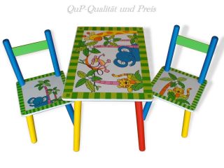 Kinder Sitzgruppe Kindertisch mit 2 Stühlen Kinderstuhl Kindermöbel