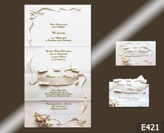 Ab 1,00€/St. Edle Hochzeitskarten Einladung Hochzeit