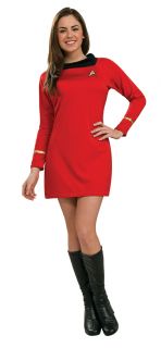 Damen Kostüm Original Star Trek Rotes Uhura Kleid Outfit S