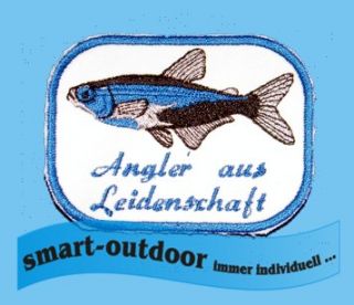 Fischer Fisch Angler Patch Aufnäher Armaufnäher 9 x 7cm