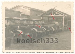 Foto Einheits PKW Kübelwagen Kfz Kennung Krupp LKW Funk Protze