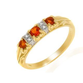 Damen Ring 9 Karat (375) Gelbgold Gr. 53 (16.9) 7 Diamanten 181R0337
