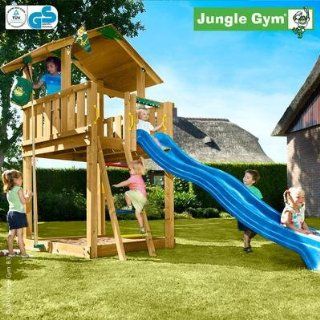 Jungle Gym Spielturm CHALET mit Rutsche   Grün Spielzeug