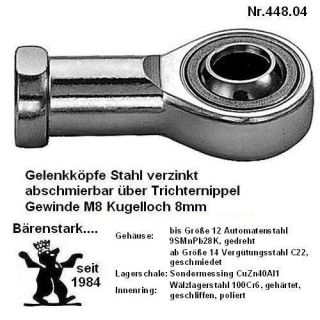 Kugelgelenk Uniballgelenk Gelenkkopf M8 448.04