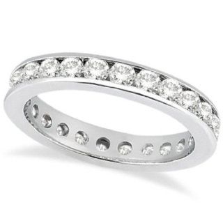 Allurez   Channel Set Diamant Eternity Ring Band In Palladium (1,50 Ct