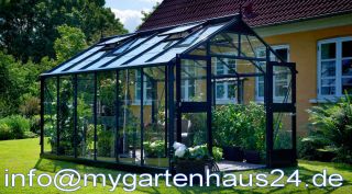 Juliana Gewächshaus Premium 3mm Blankglas 439x296cm Anthrazit NEU