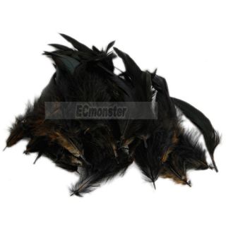 New 5 7.5 inch 50pcs Home Deco Rooster feathers Feathers Black