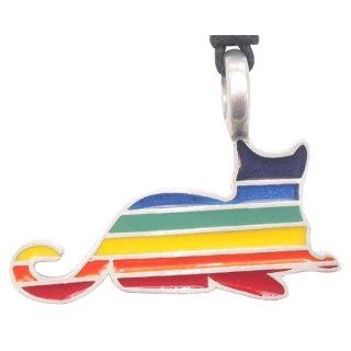 Homosexuell Regenbogen Katze Metall Anhänger Halskette