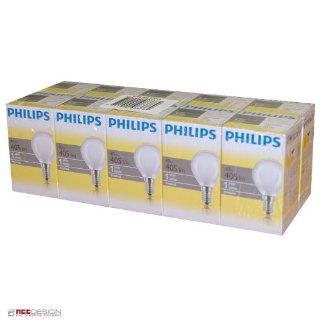10 x Philips Glühbirne Tropfen 40W E14 MATT Glühlampe 40 Watt