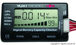 LiPo Digital Battery Capacity Checker 2 7S Zellen NEU