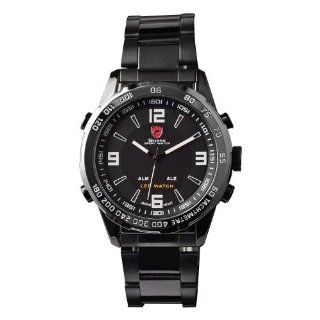 SHARK Watch LED Digital Herrenuhr Quarz Sport Uhr SH010, Schwarz