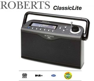 Roberts ClassicLite Kofferradio Stereo Radio mit Batterien bis 100 std