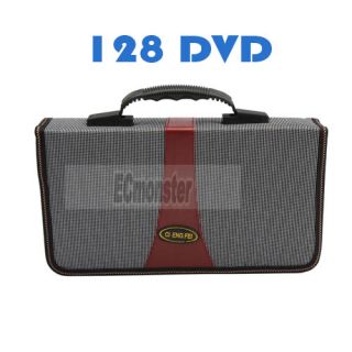 Fashion 128 Capacity CD Storage Bag Holder Case White Red New DJ
